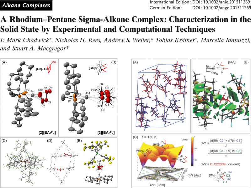  A Rhodium-Pentane Sigma-Alkane Complex: Characterization in the Solid State by Experimental and Computational Techniques 