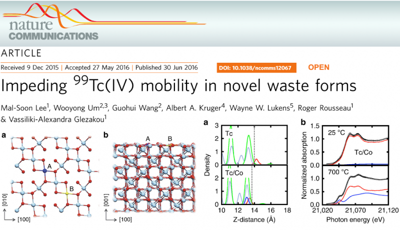  Impeding 99Tc(IV) mobility in novel waste forms