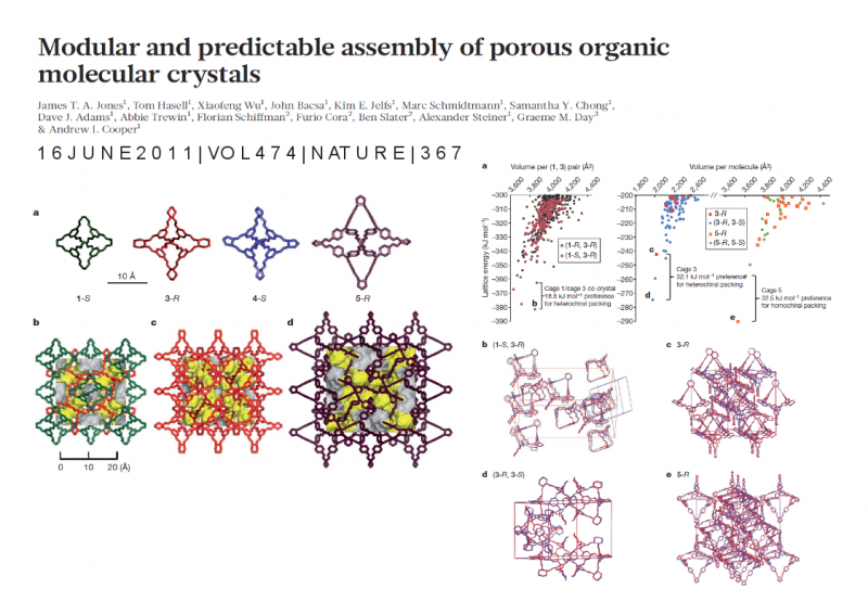  Modular and predictable assembly of porous organic molecular crystals